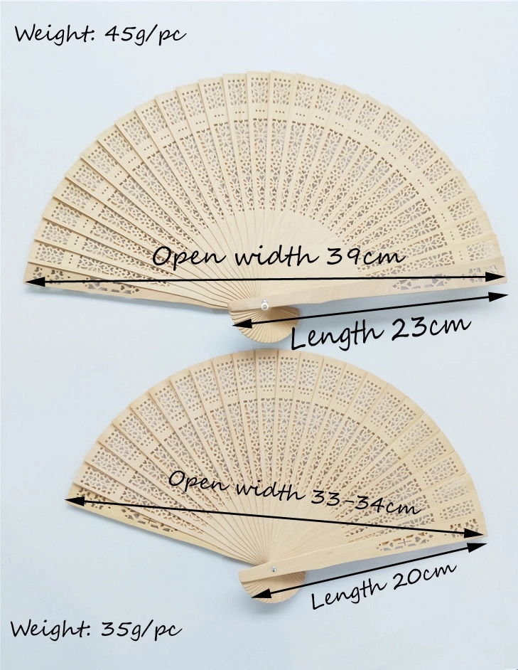 Natural Wood Fans Wedding Favors 6