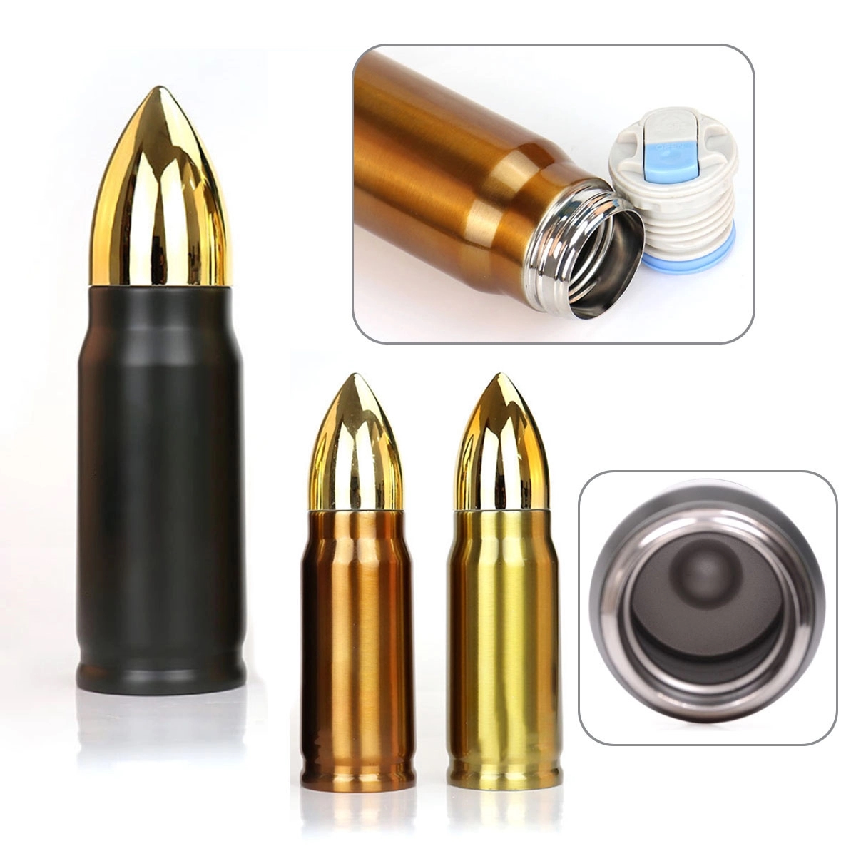 12 OZ Stainless Steel Bullet Bottle 2