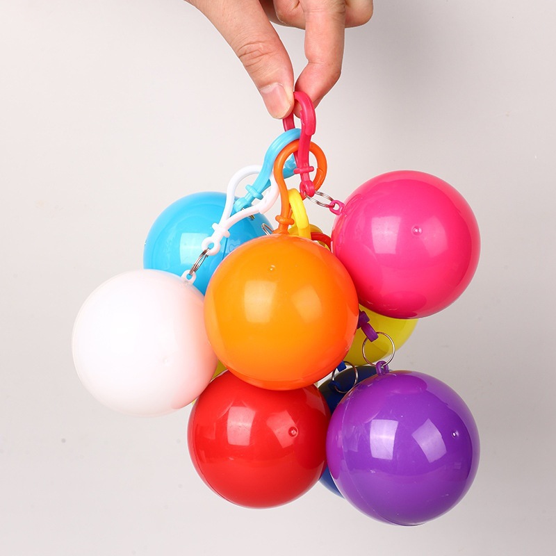 Disposable Emergency Raincoats Ball Key Chain 1