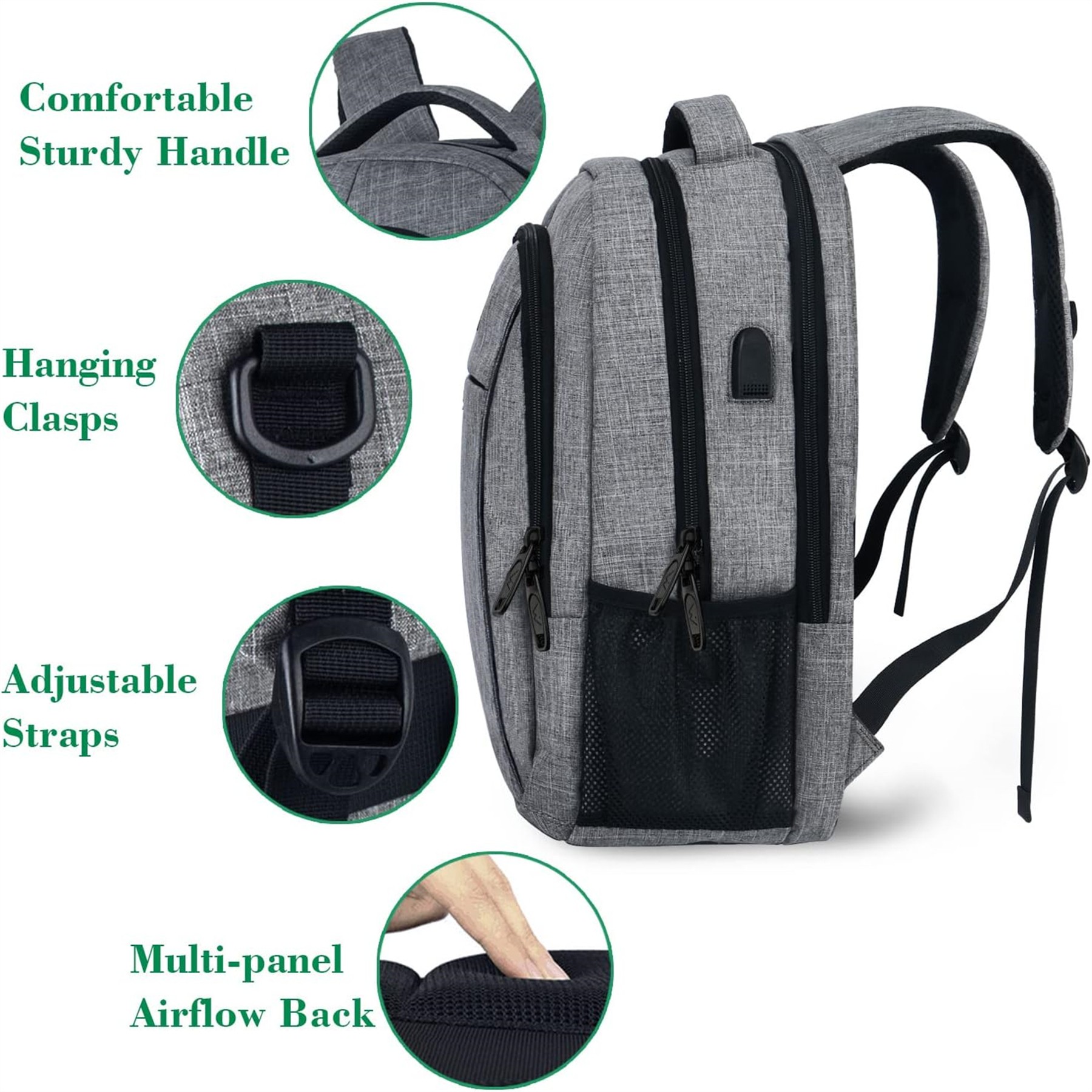 Laptop Backpack With Usb Charging Port 2