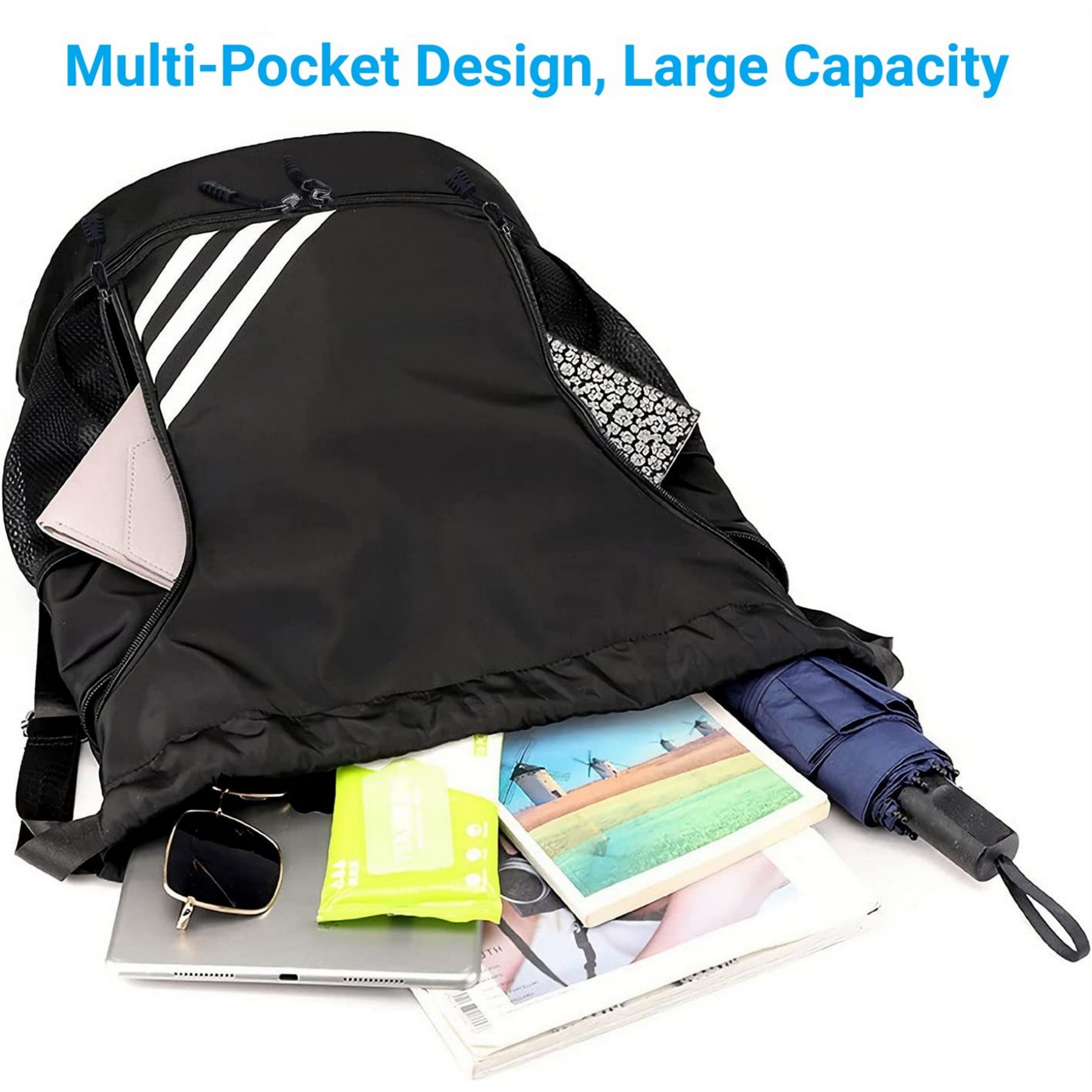 Dry And Wet Separation Drawstring Backpack 2