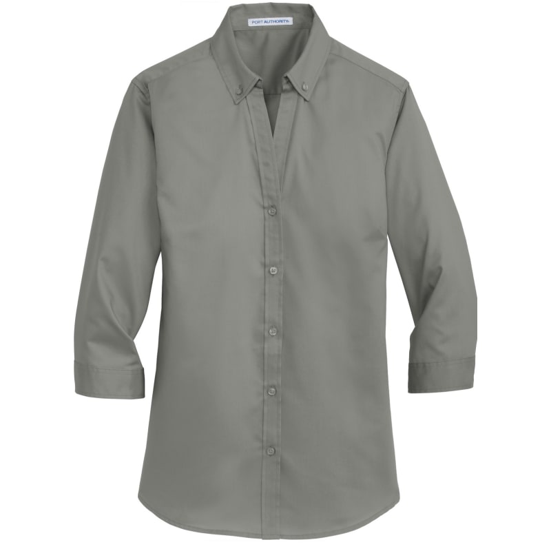 Port Authority Ladies 3/4-Sleeve SuperPro Twill Shirt. 3