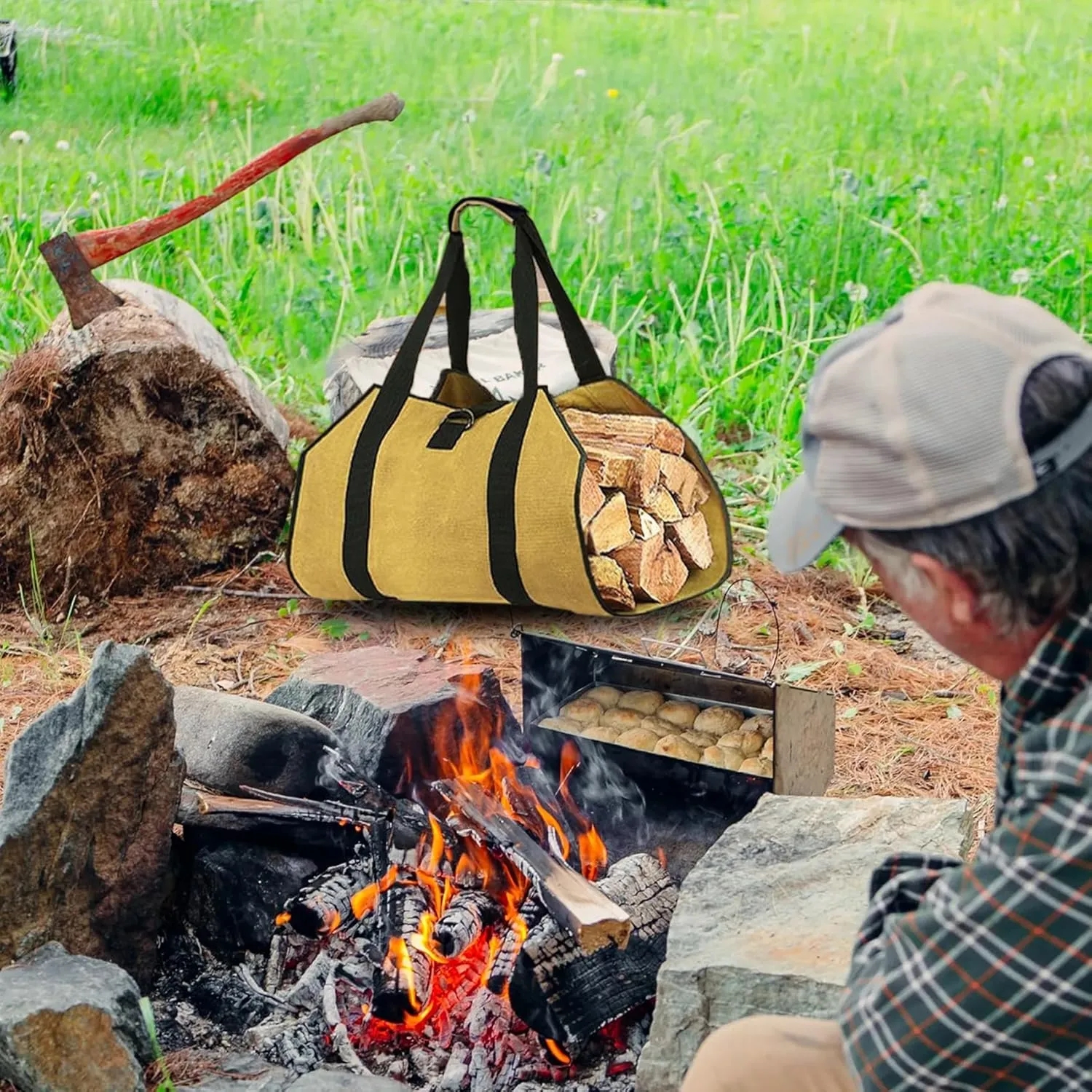 Foldable Oxford Firewood Storage Bag 3