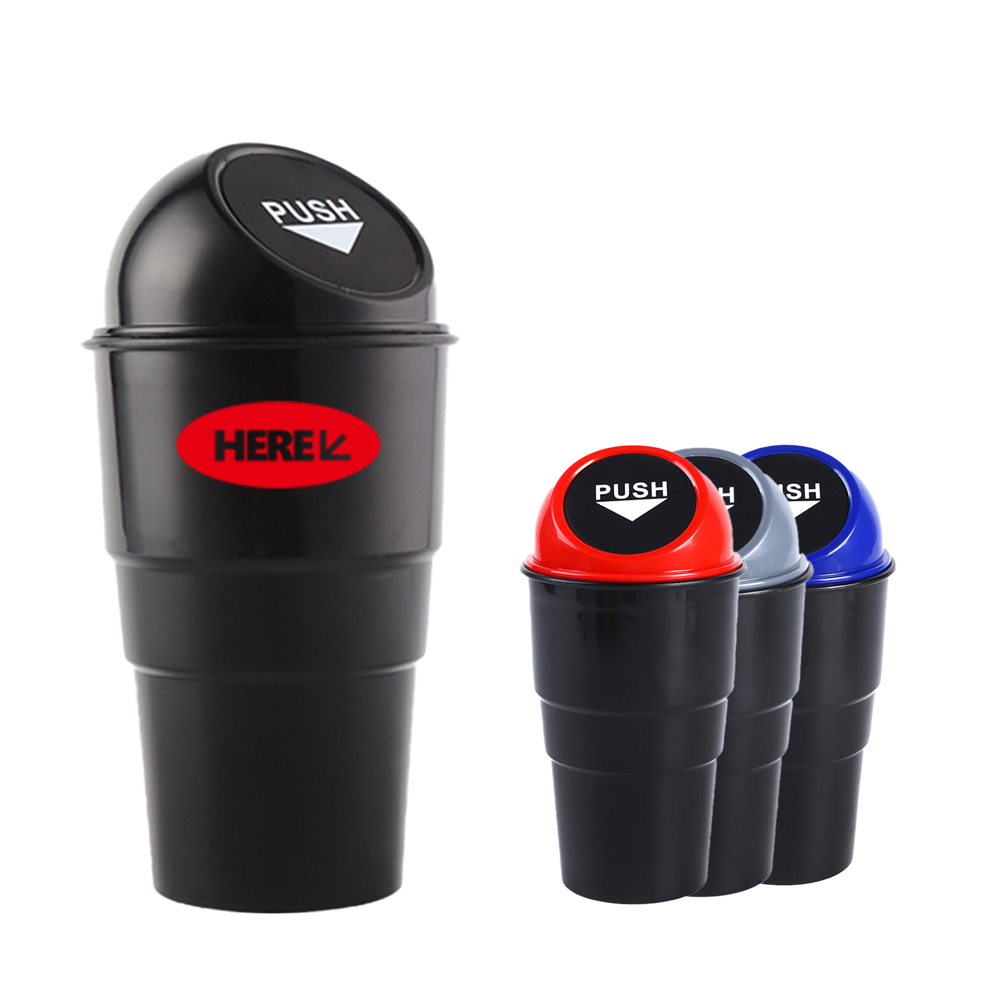 Trash Leakproof Car Can Compact Cup Holder 4