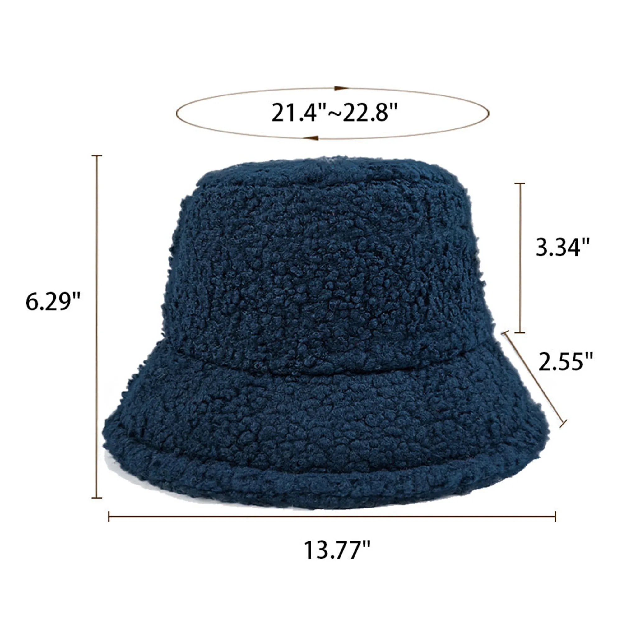 Winter Plush Fuzzy Bucket Hat 8