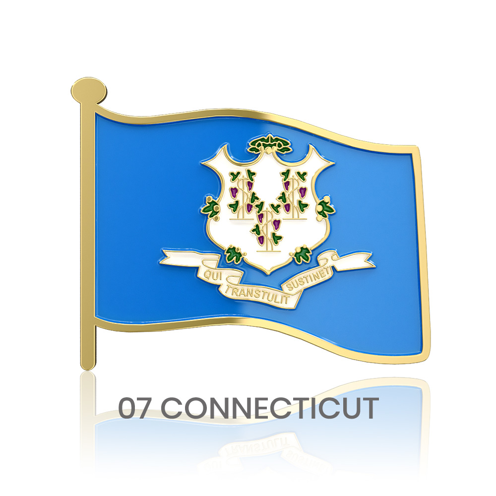 1" Stock Flag Pins 12