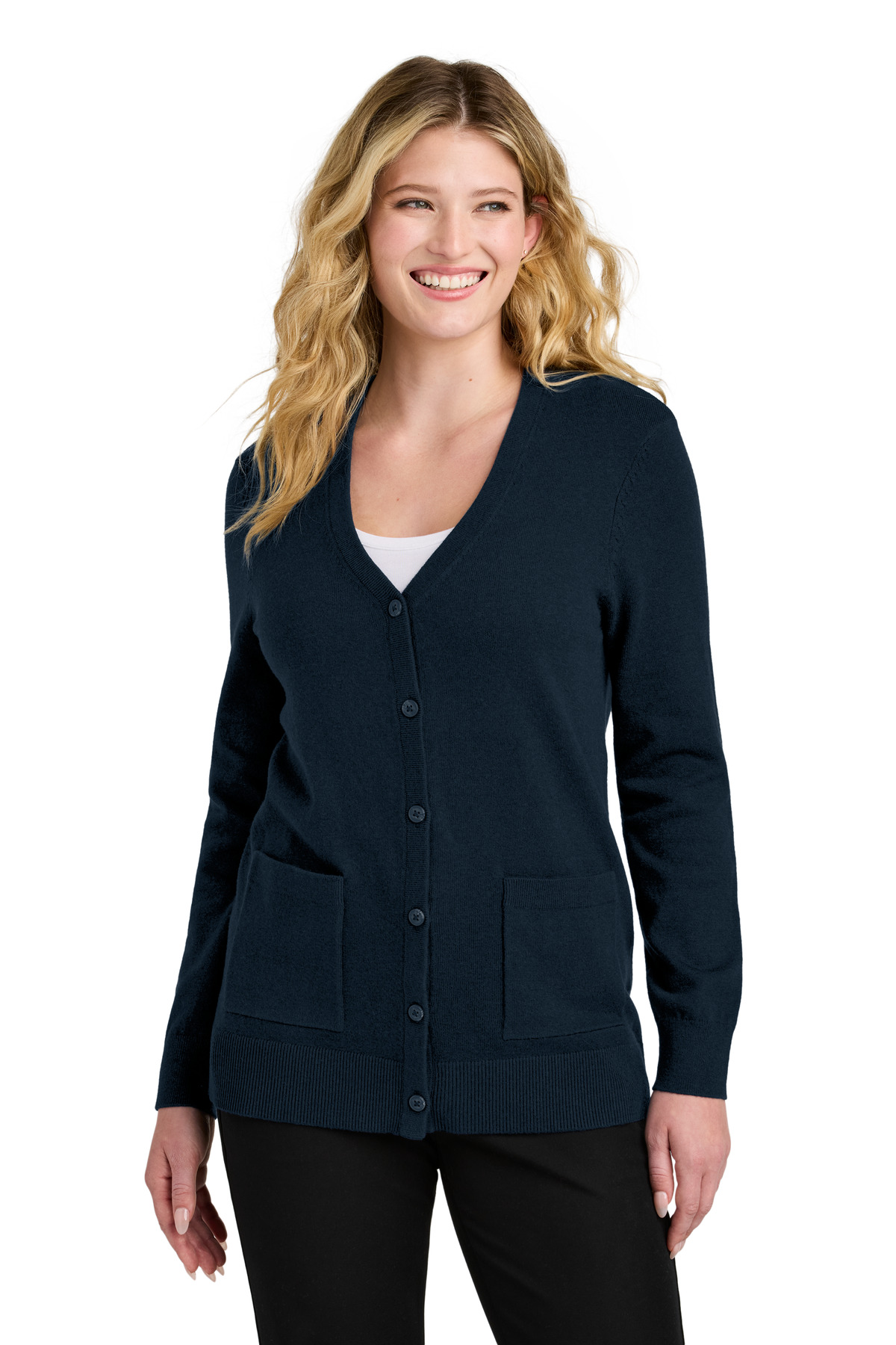 Port Authority Women's Easy Care Button-Up Cardigan Sweater LSW4150 20
