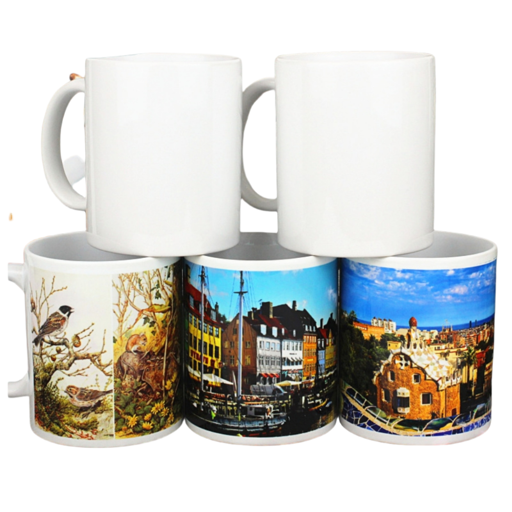 12 oz Ceramic White Mug 3
