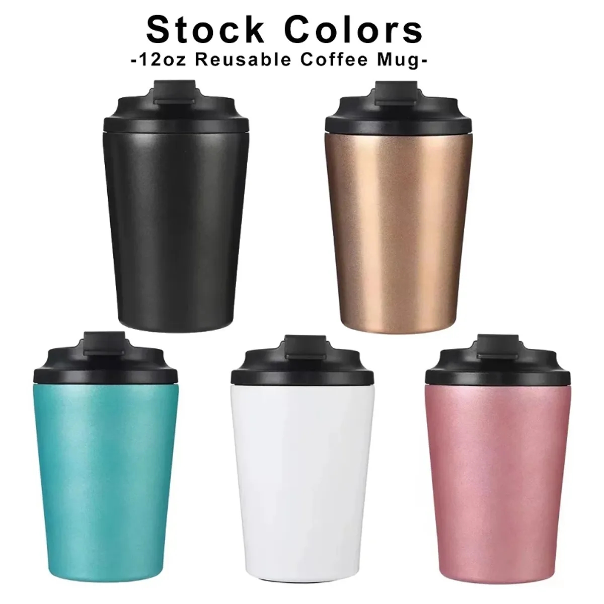 12 oz Stainless Steel Insulated Travel Coffee Mug 4