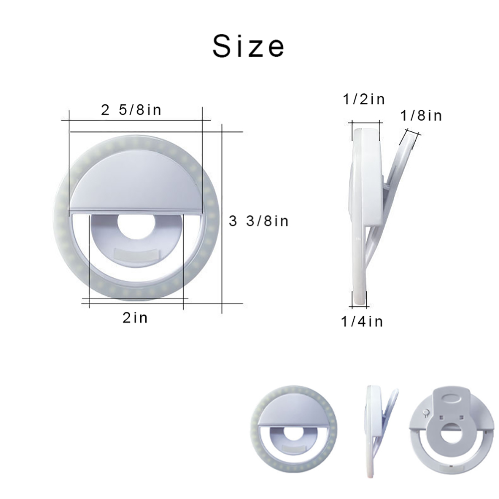 Phone Selfie LED Ring Fill Light Recharging 7