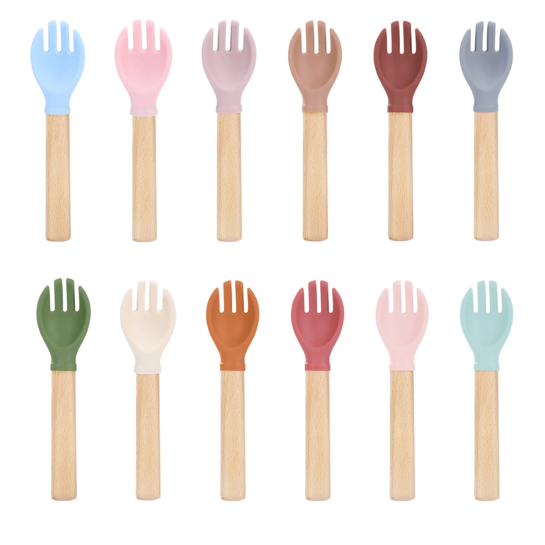 Silicone Baby Spoons Tips For Toddlers Self-Feeding Utensils 16