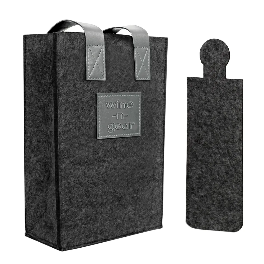 2-Bottle Felt Wine Tote 6