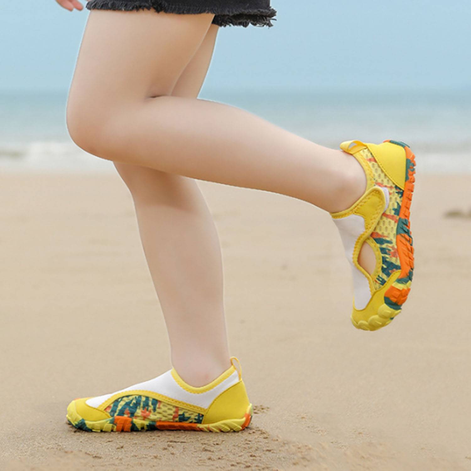 Breathable Rubber Kids Swim Shoes w/ Anti-Slip Sole 6