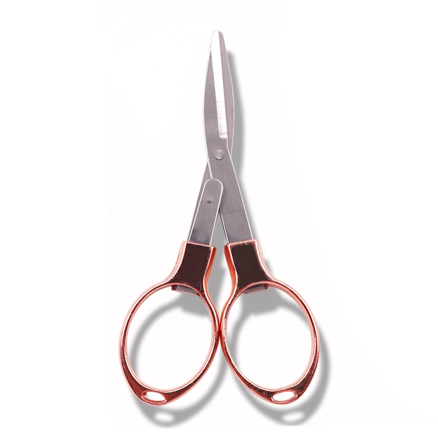Alloy stretch folding plastic handle scissors 2