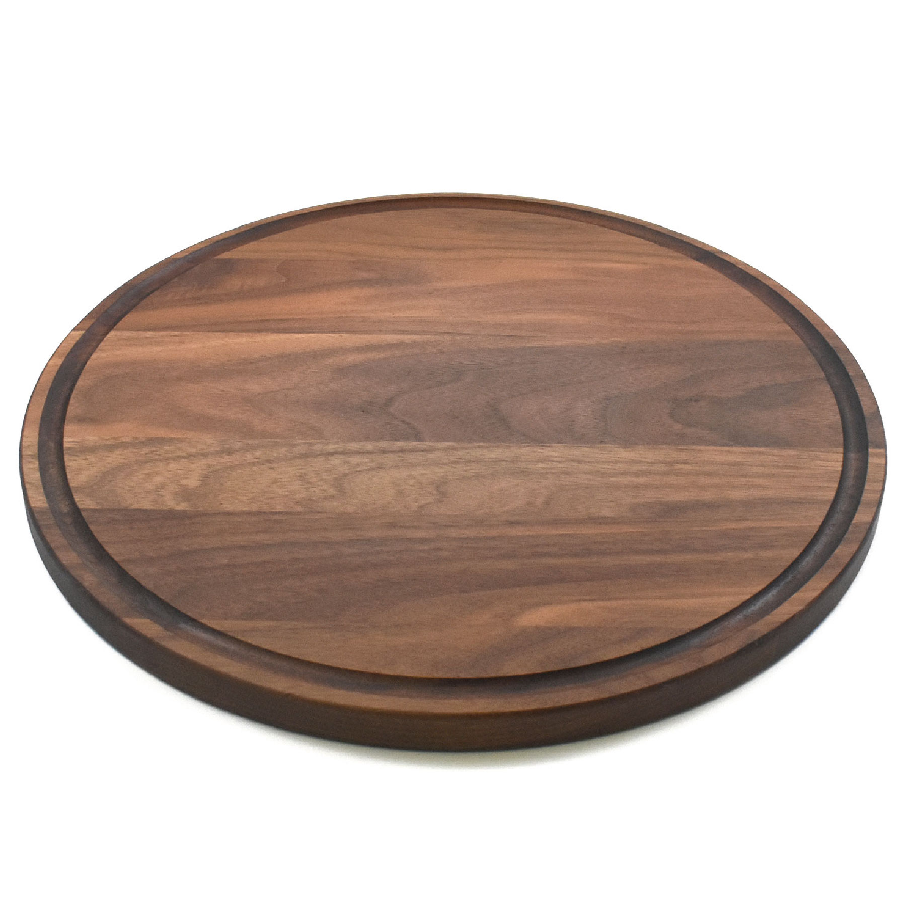 13 1/2" Walnut Round Cutting Board with Juice Groove 6