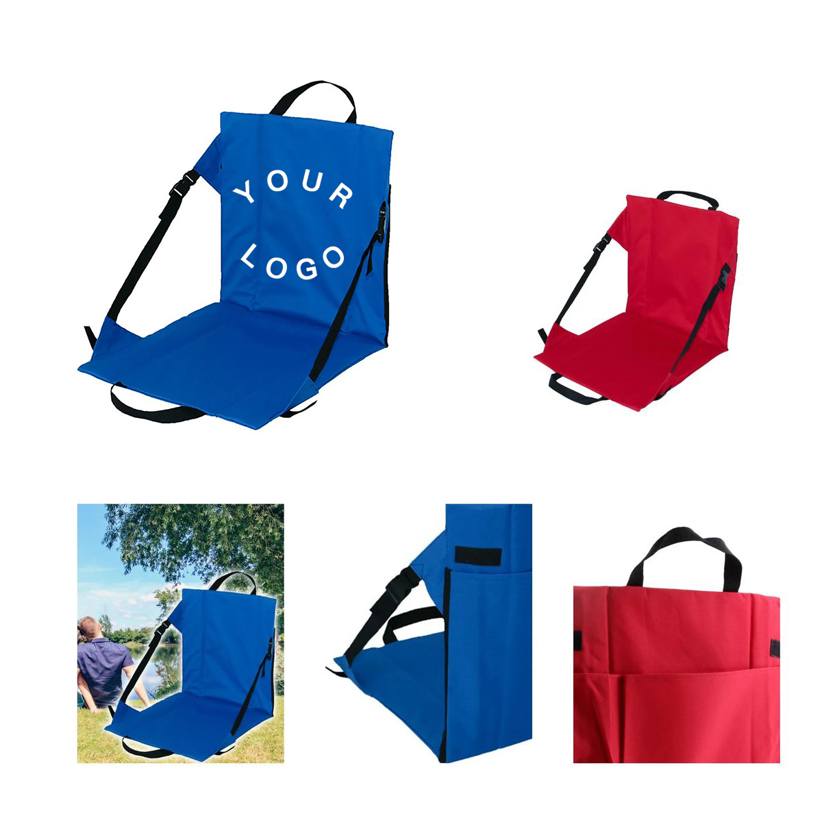 Folding Padded Stadium Chair with Portable Design 4