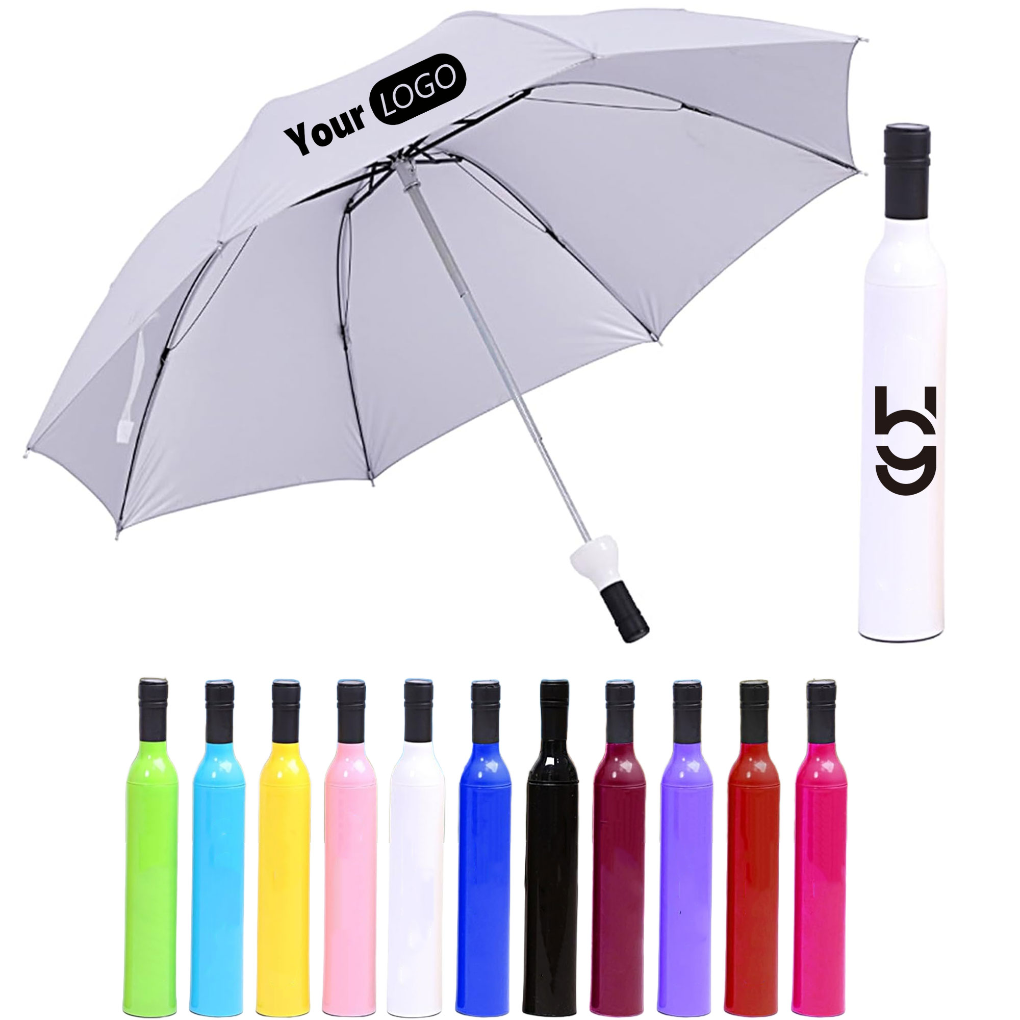Wine Bottle Folding Umbrella 3