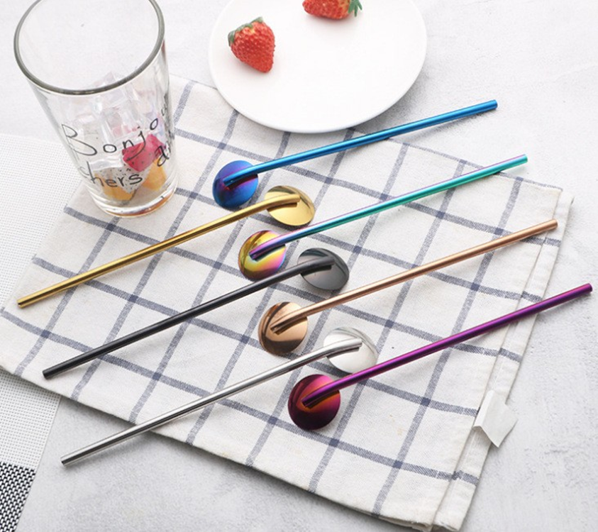 Dual-Purpose Stainless Spoon Straw 2