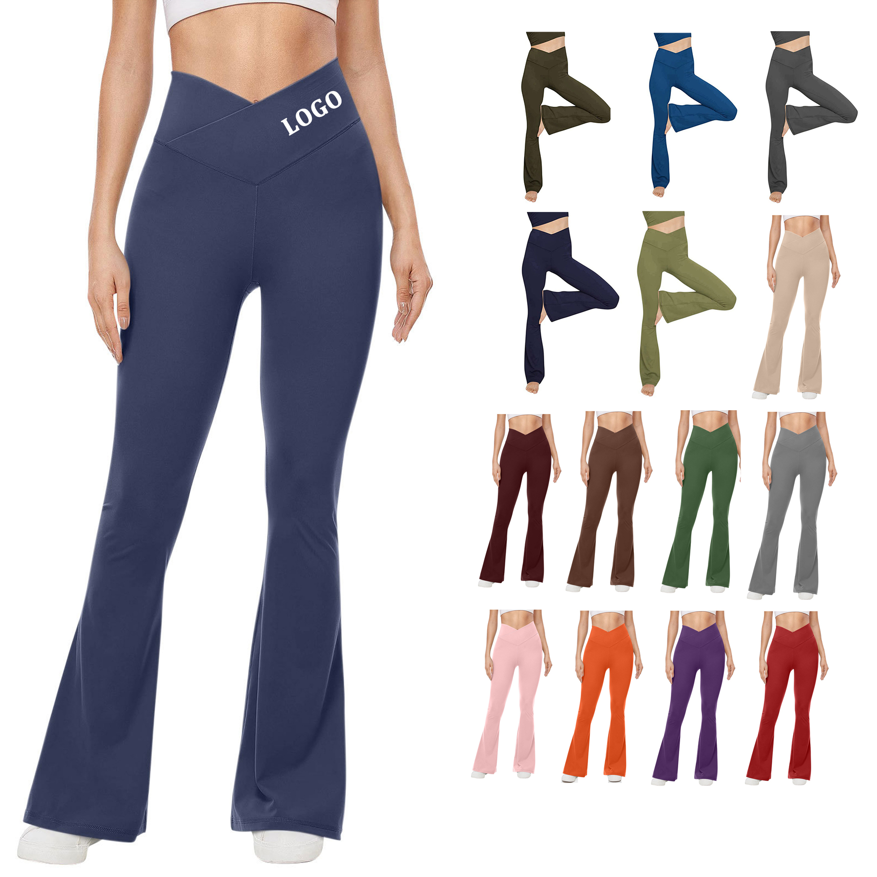 High Waisted Flare Leggings Yoga Pants 16