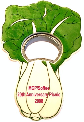 Jumbo size cabbage shape magnetic bottle opener