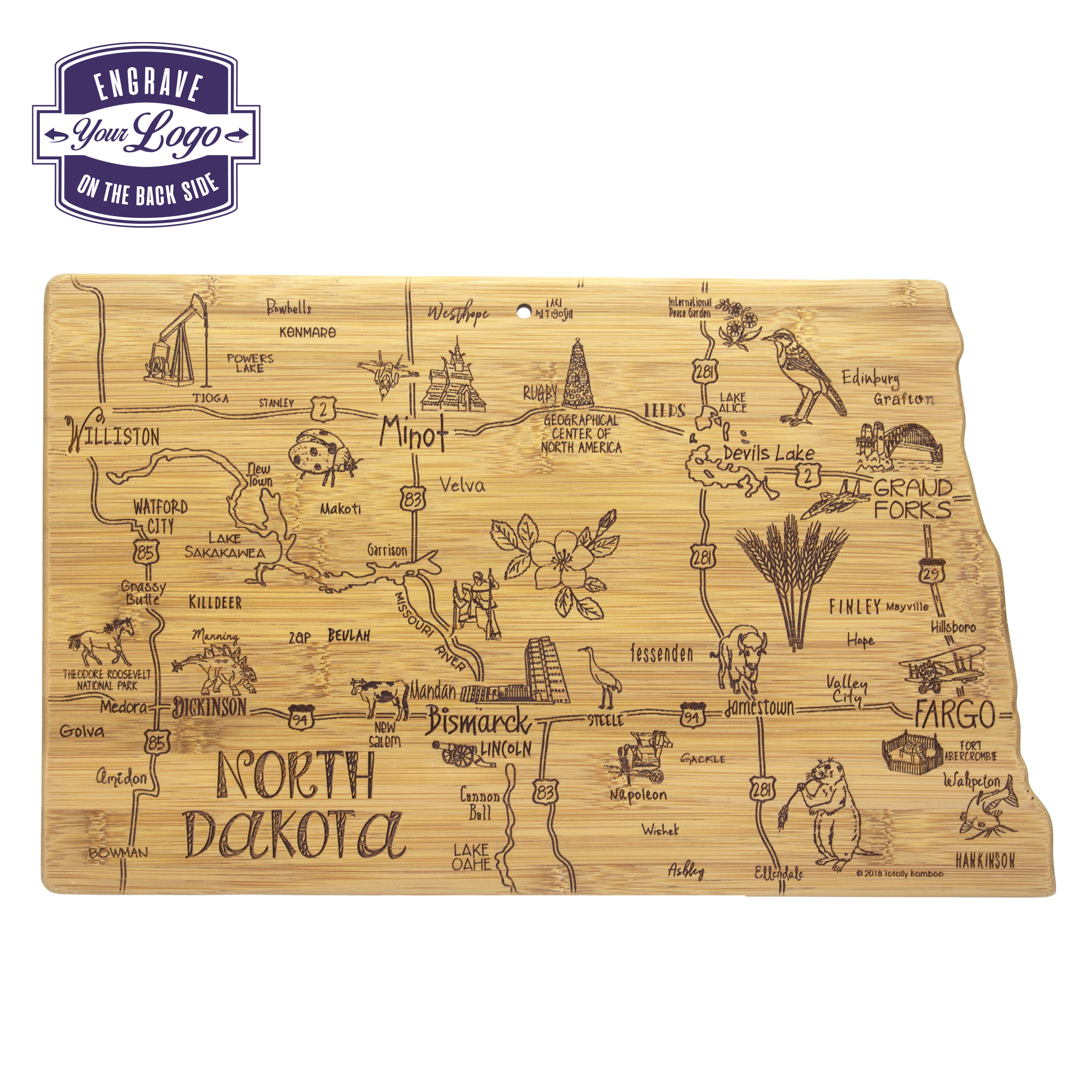 Destination North Dakota Cutting & Serving Board