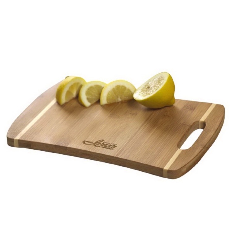 BistroTek Stripe Handle Premium Bamboo Cutting Board