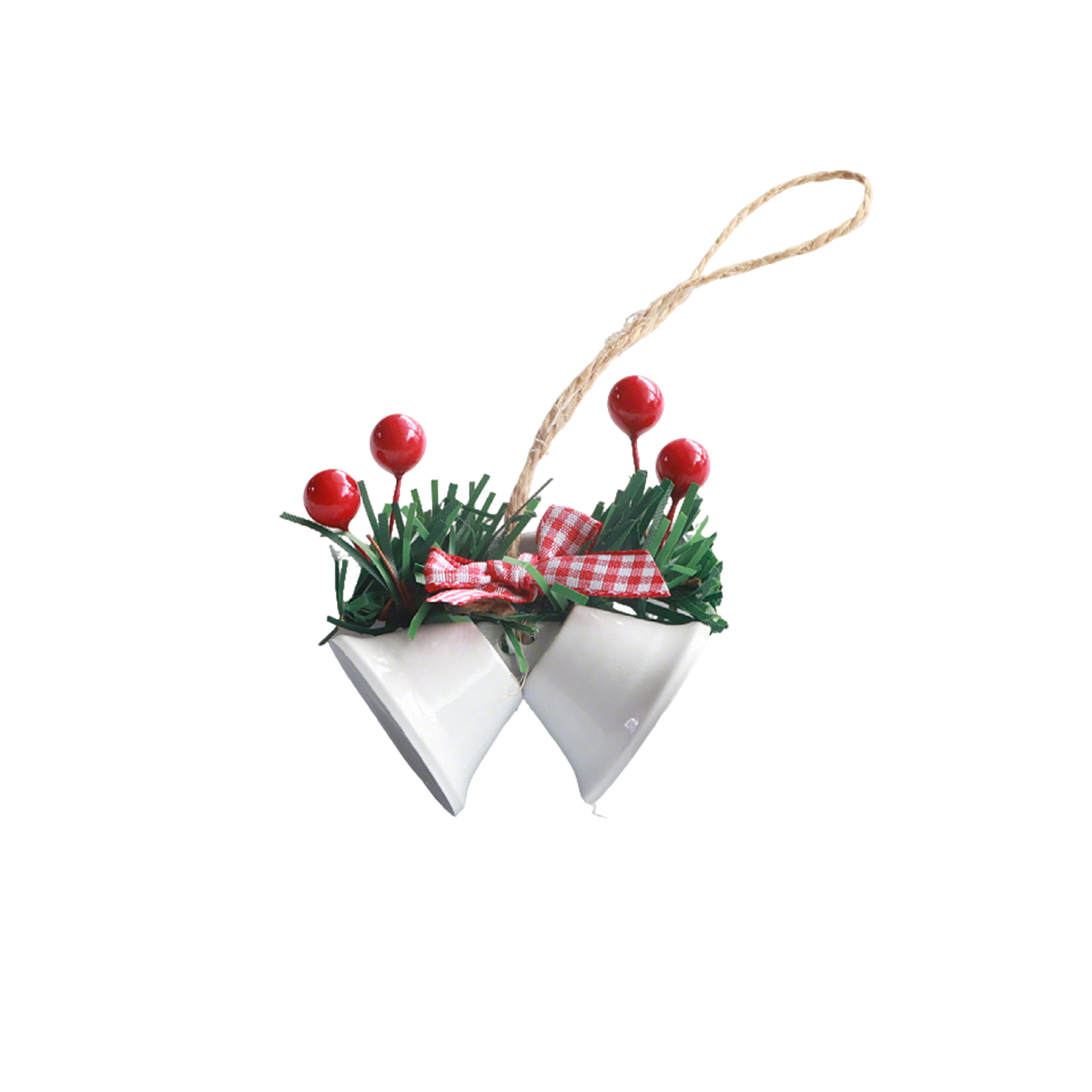 Iron Double Bell Holiday Decoration 2.8" Length X 2.8" Width X 1.6" Height 3