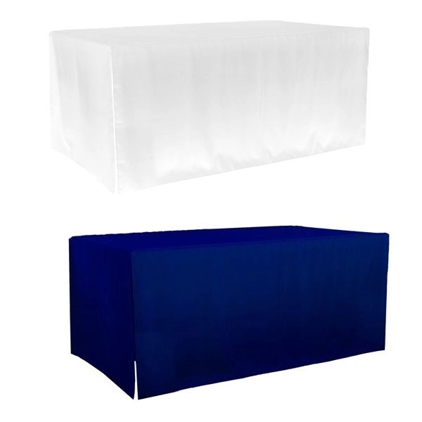8' 3-Sided Economy Open Corner Table Covers & Throws 4