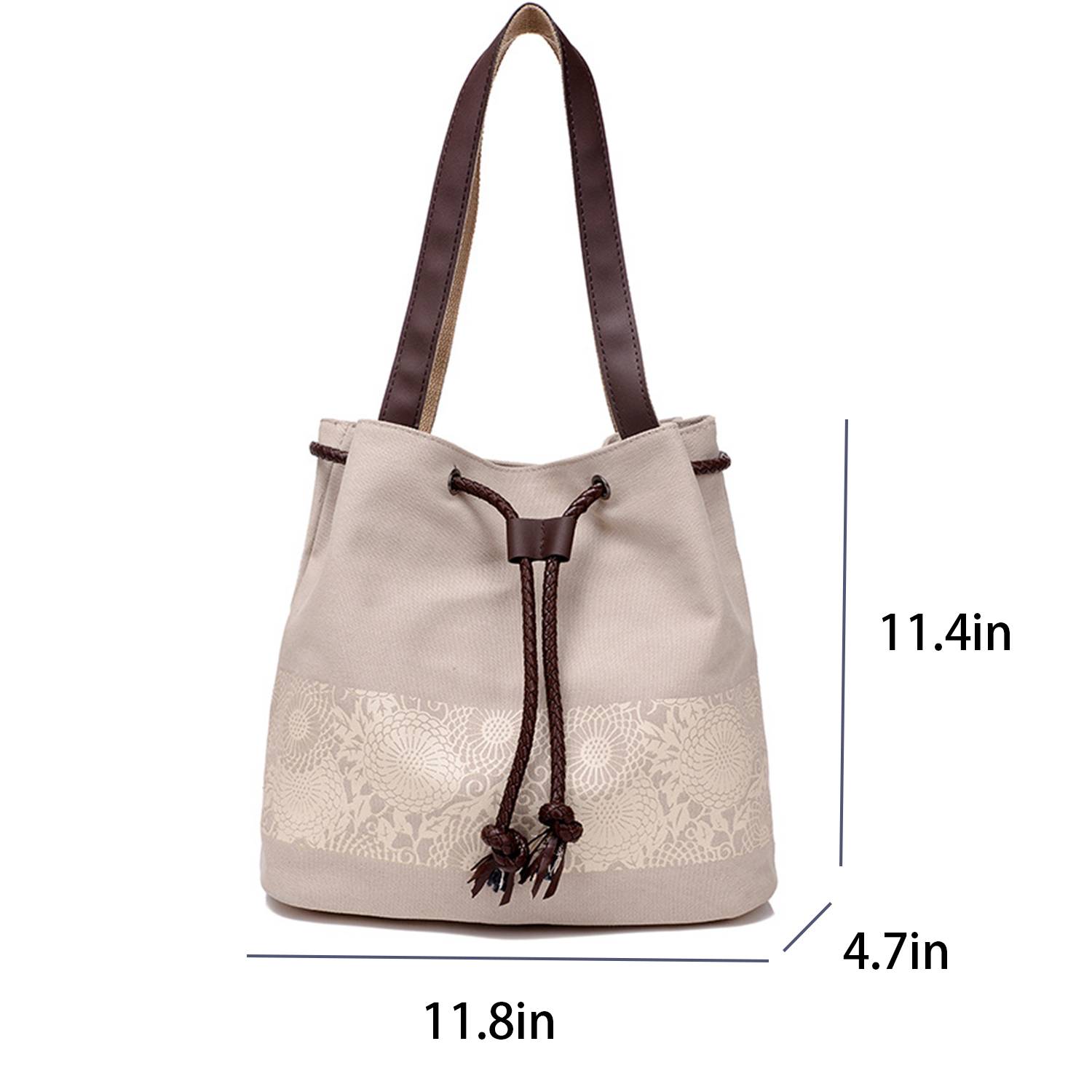 Canvas Tote Bag Fashion Printed Vintage for Women, custom tote bag with logo imprint 6