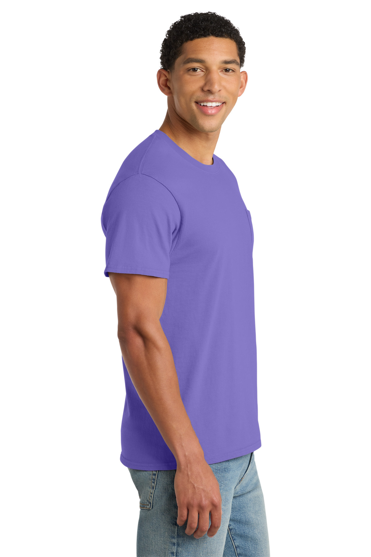 Port & Co Beach Wash Garment-Dyed Pocket Tee. PC099P 106