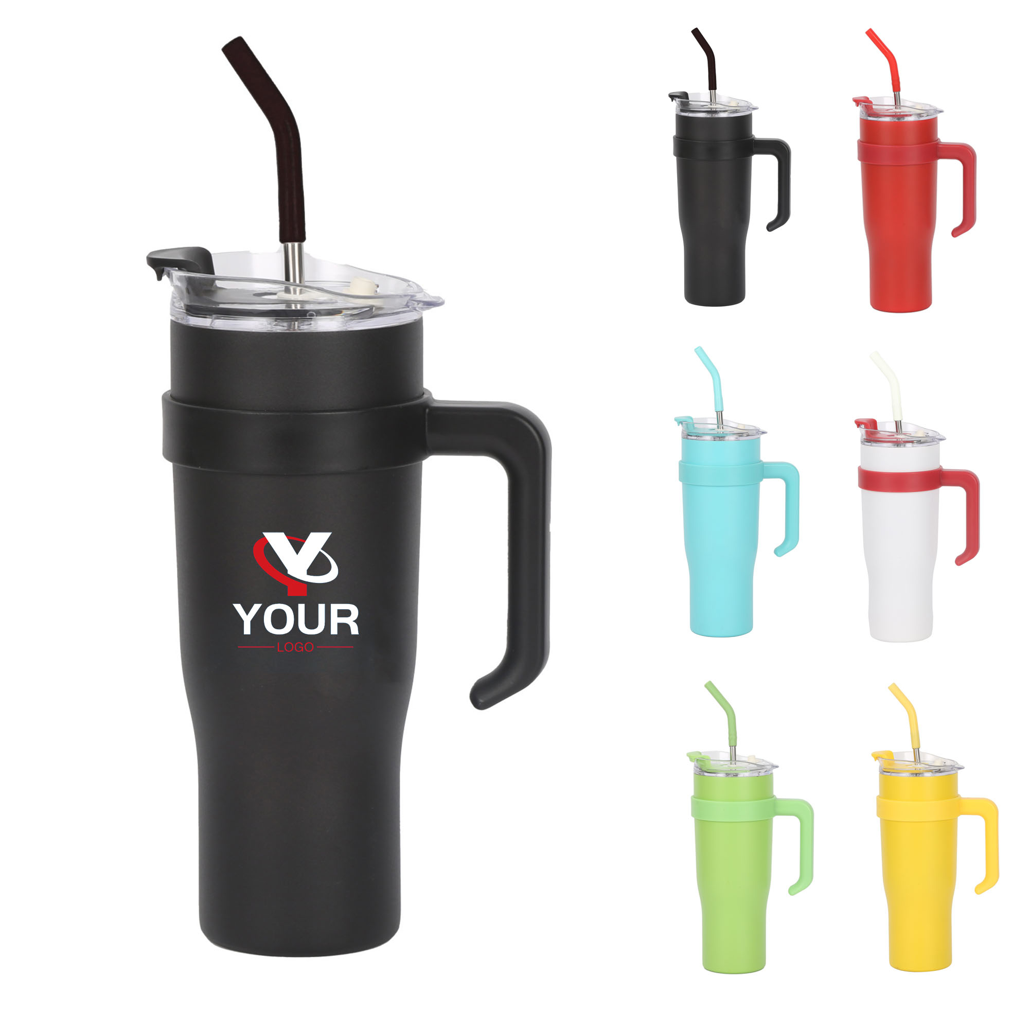 30oz &40oz 304 Stainless Steel Vacuum Insulated Tumbler with Straw 2