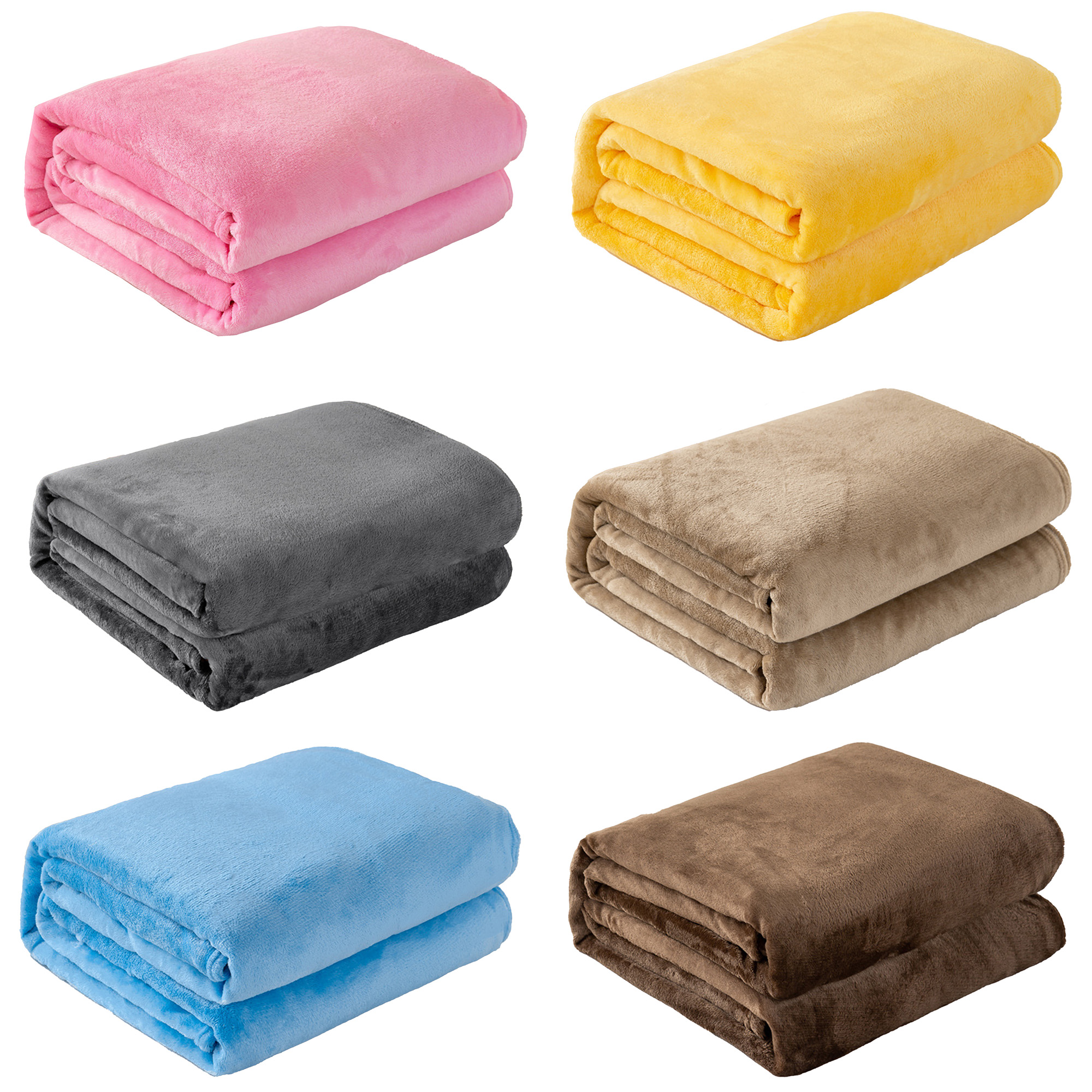 Flannel Afternoon Nap Warm Pure Color Blanket 6