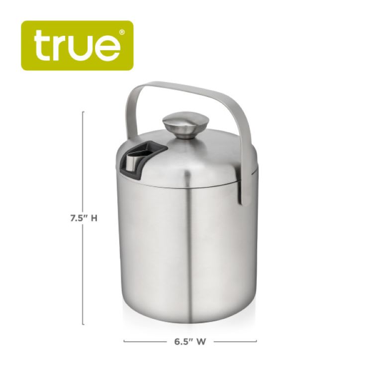 True® Stainless Steel Ice Bucket with Tongs 3