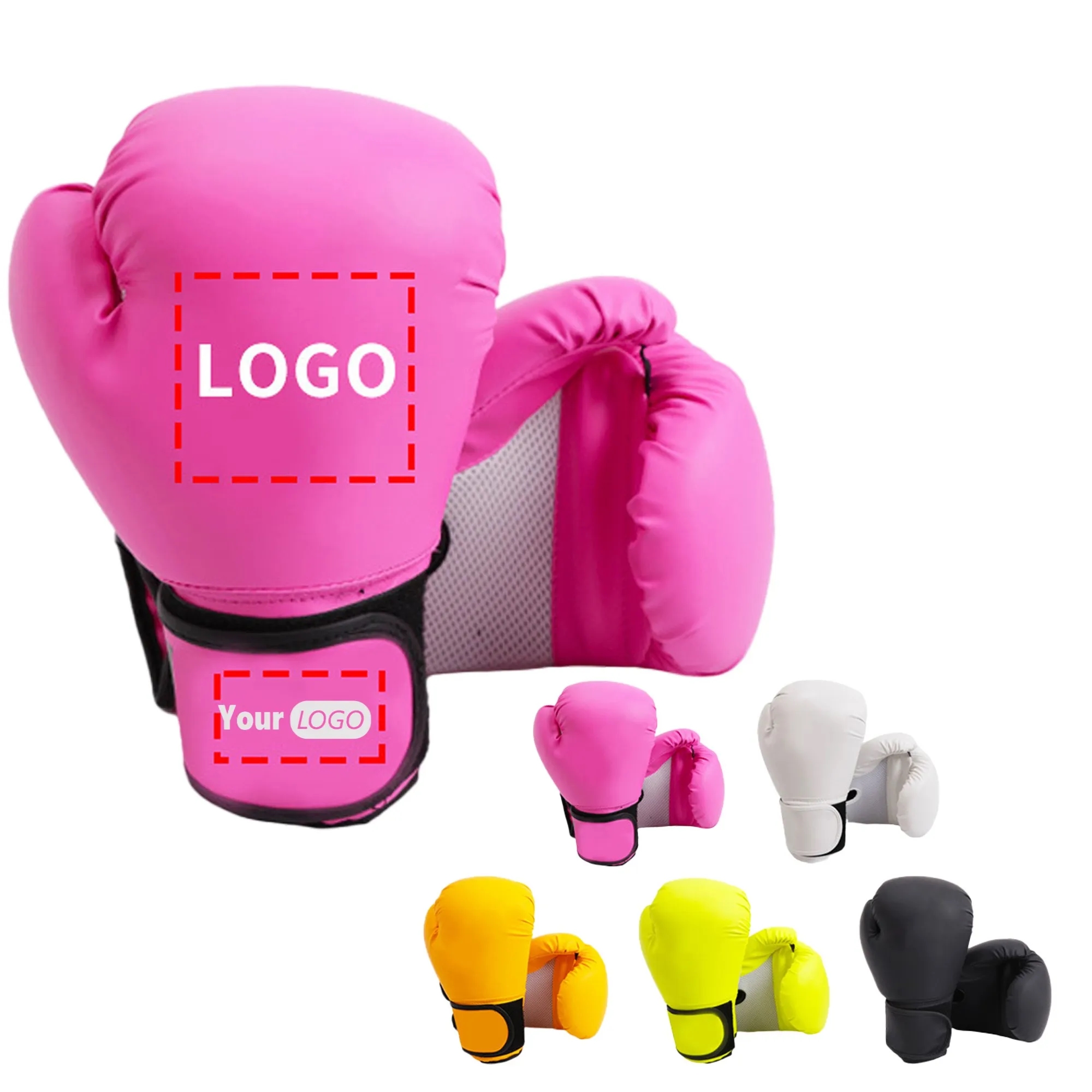 MOQ 20 Pair Custom Logo Genuine Leather Sport Boxing Gloves 5