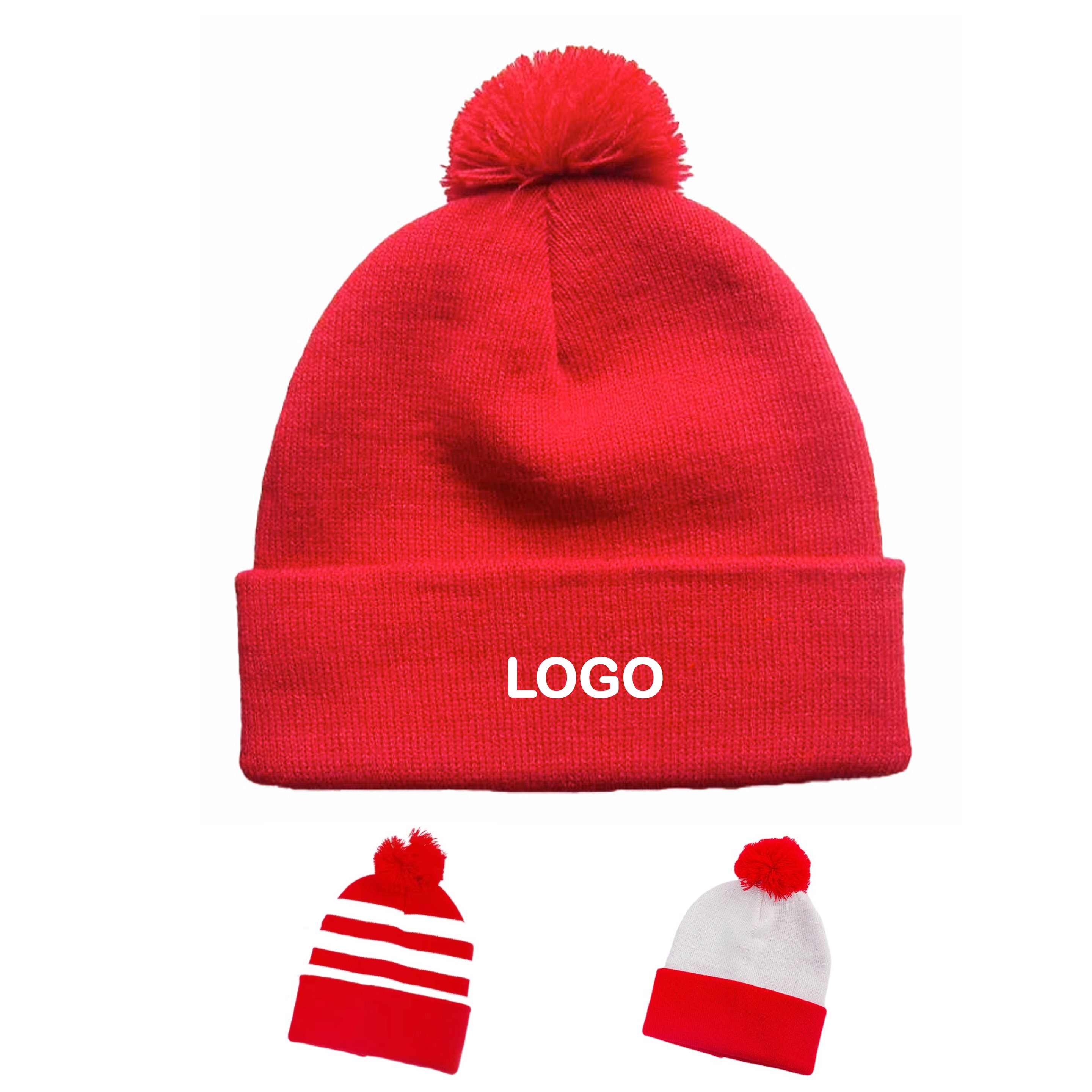 Christmas Pom Beanie (direct import) 3