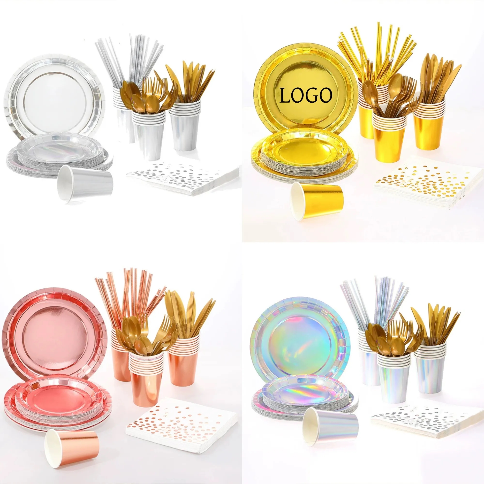 Recyclable Disposable Tableware Set of 8 Pieces 5