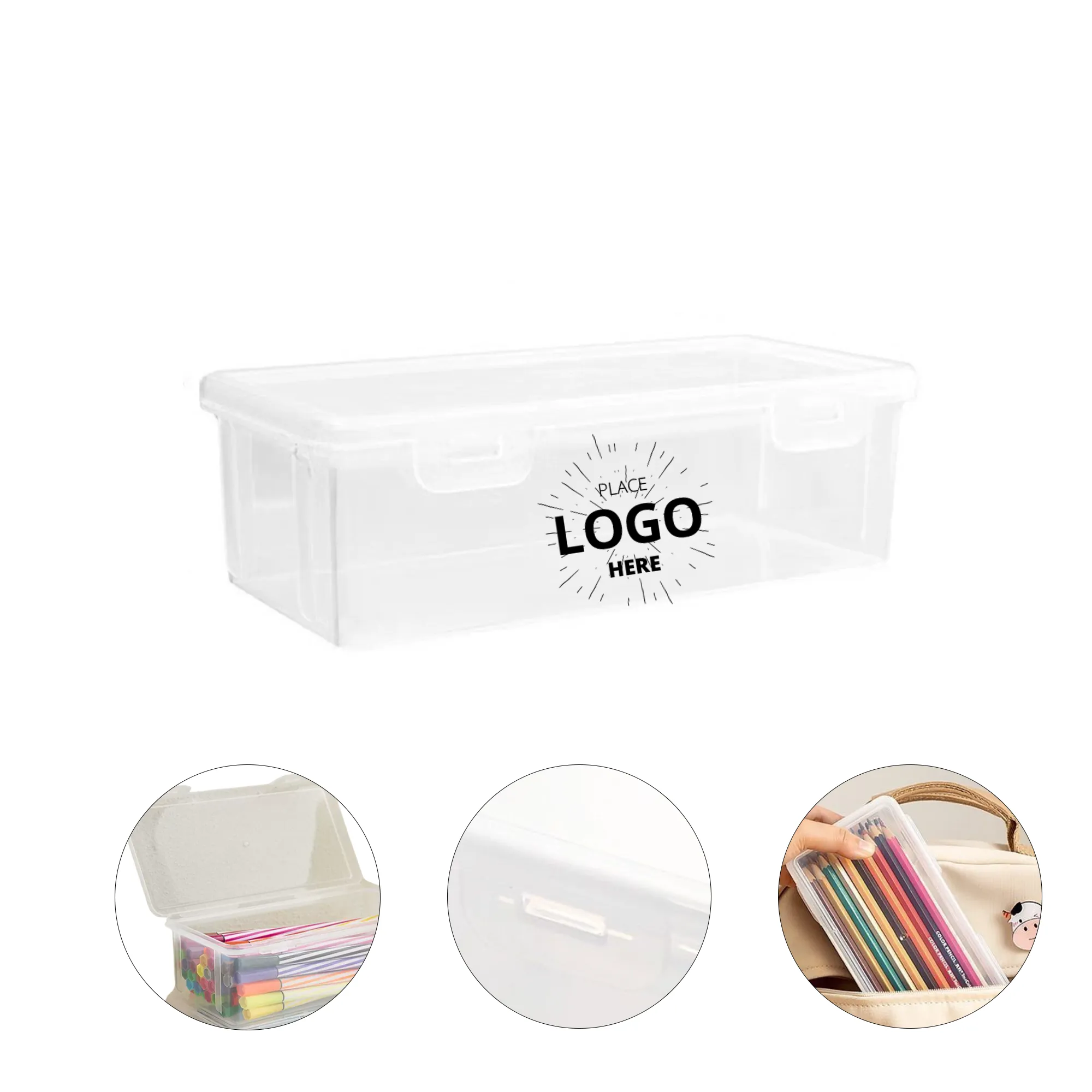 Large Capacity Clear Pencil Box Case 2