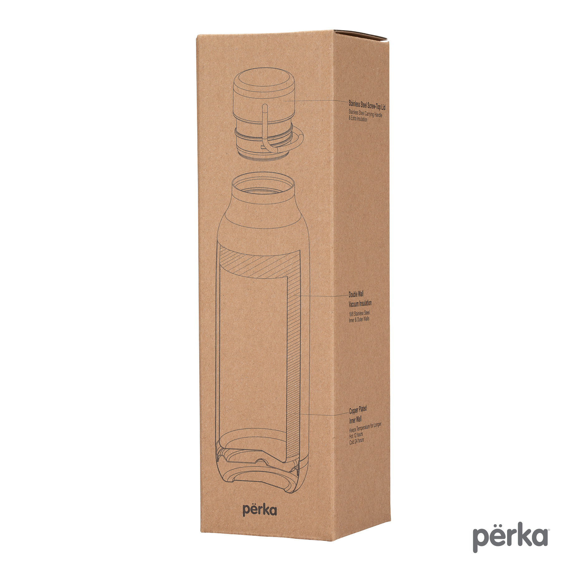 Perka®  Dashing 20 oz. Double Wall Stainless Steel Bottle 12