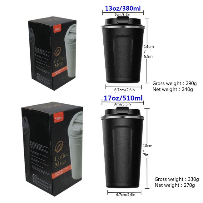 Stainless Steel Double Wall Coffee Mug 510ml 5