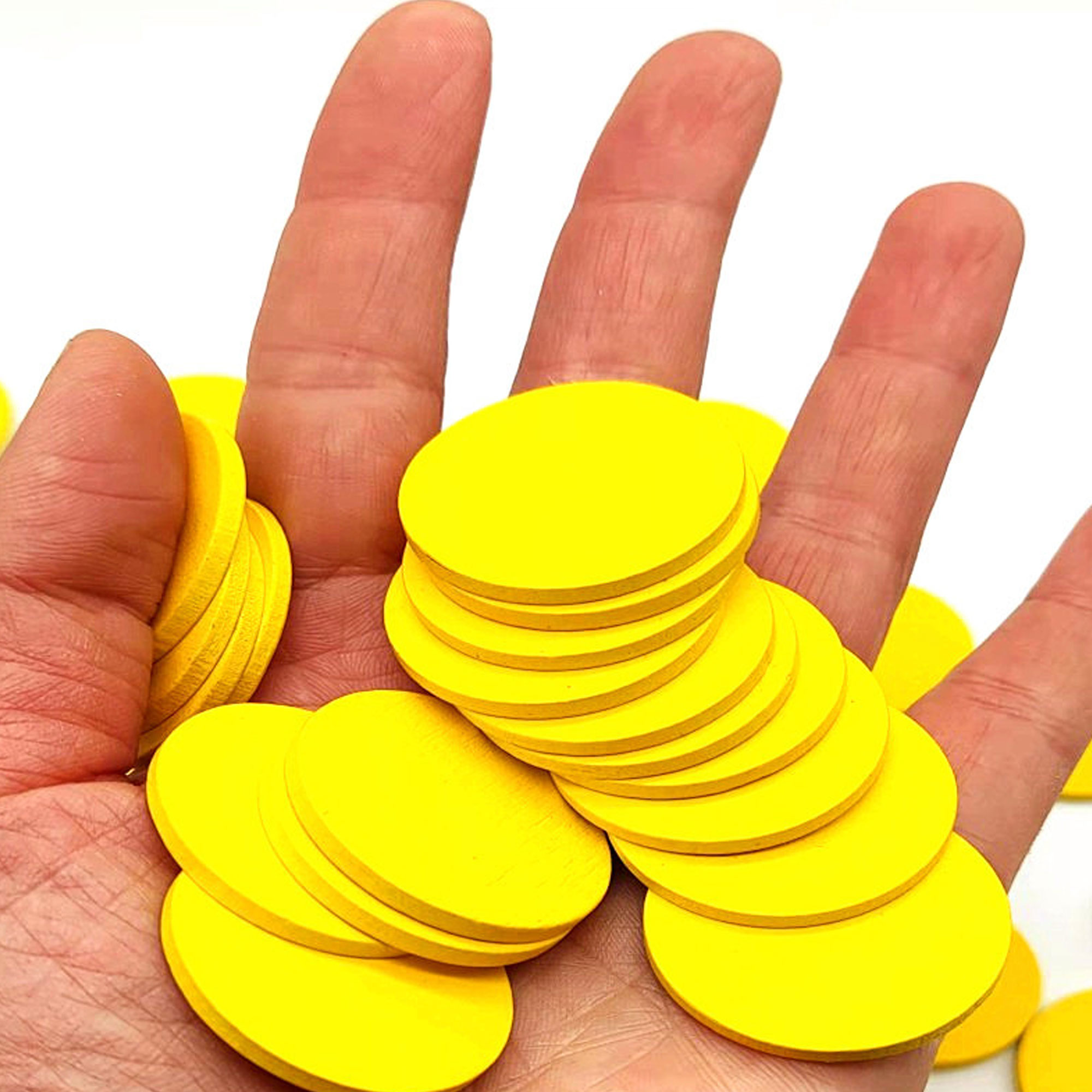 Wooden Colored Round Chip Coin 3