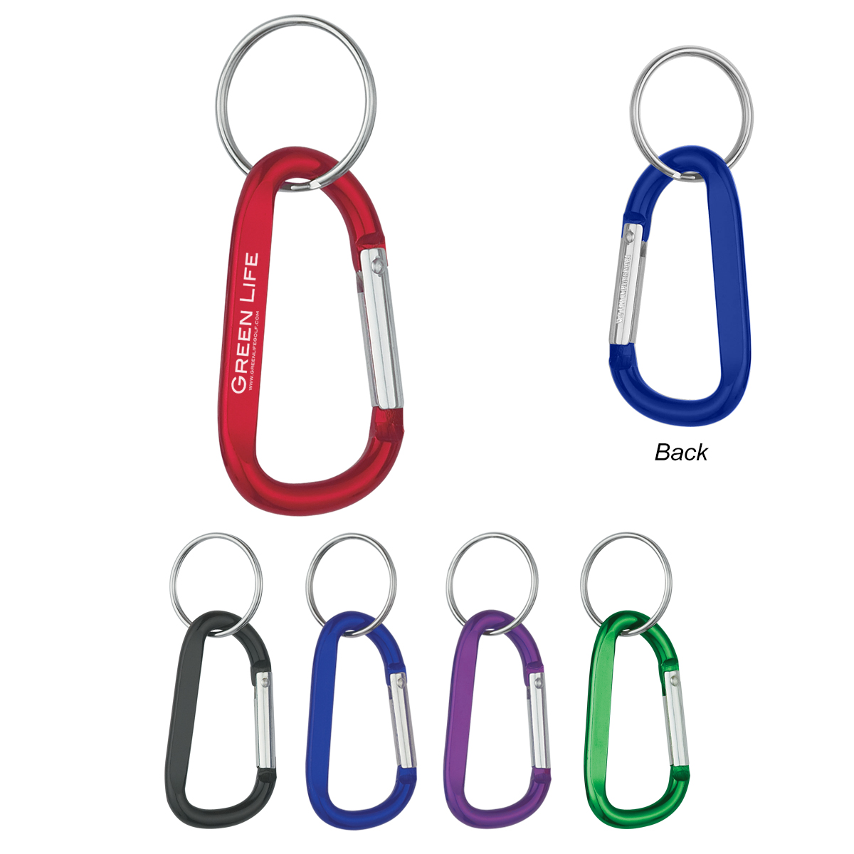 8mm Carabiner With Split Ring 2