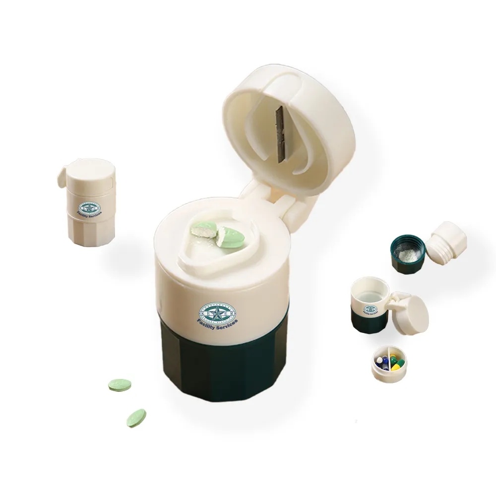 4-Layer Pill Case with Cutter 6