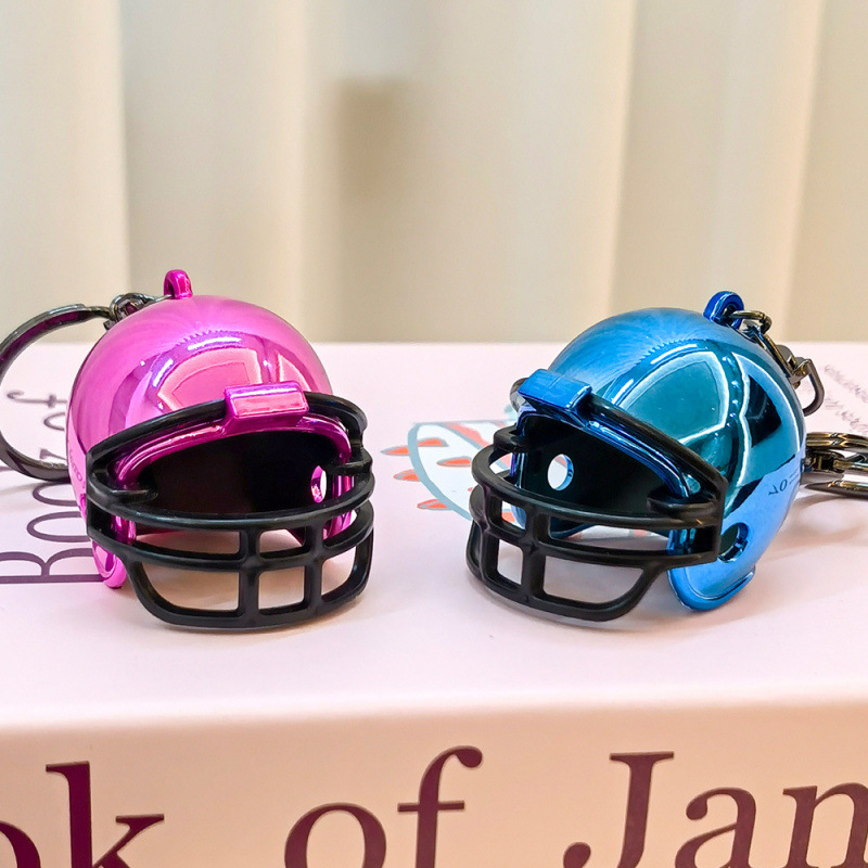 Plastic Mini Football Helmet Keychain 1