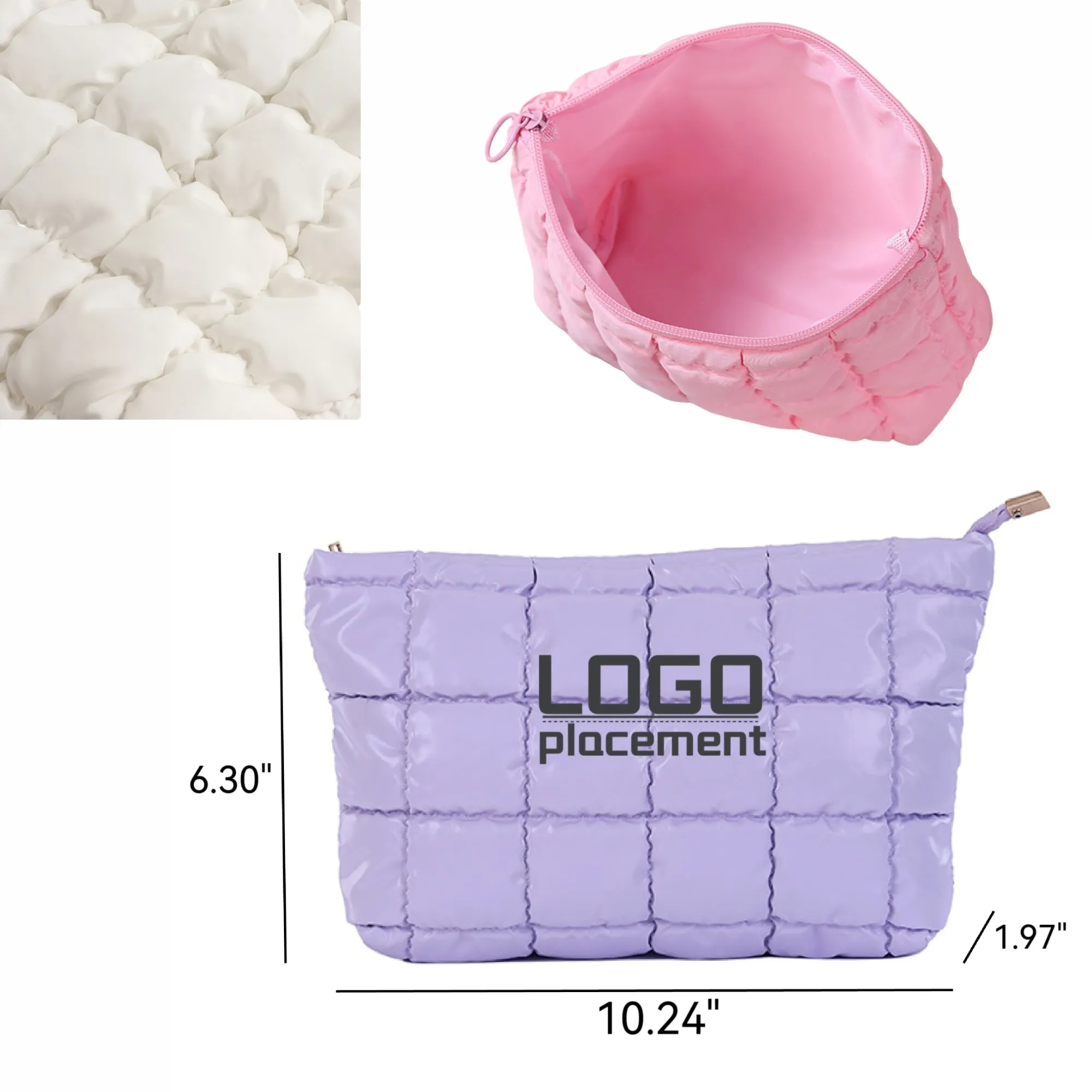 Ins-Style Quilted Cosmetic Bag, Portable Makeup Organizer 5