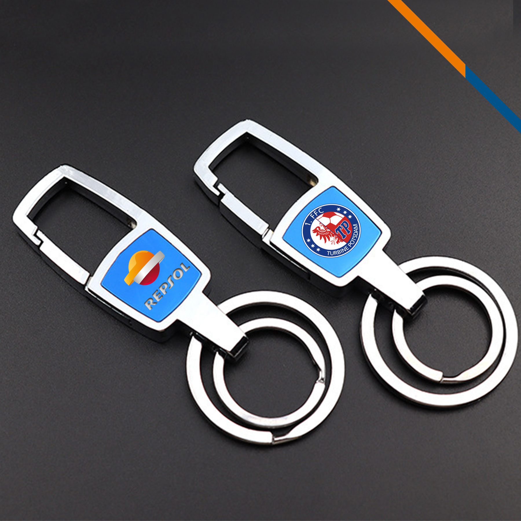 Glimo Dual Ring Metal Keychain 2