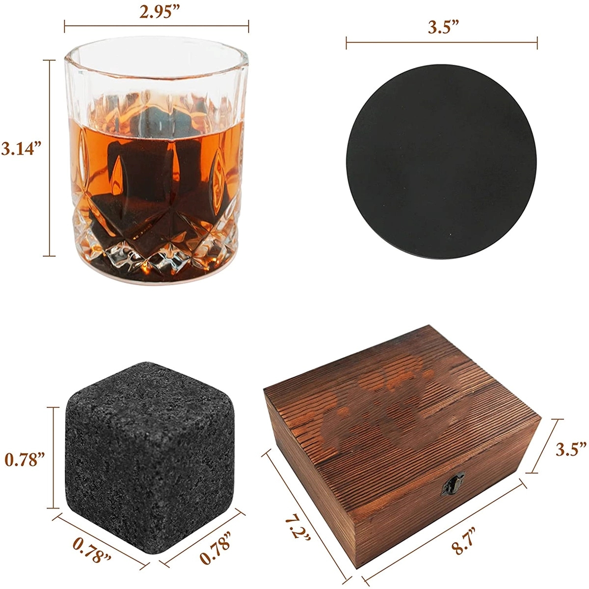 Whiskey Glasses Gift Set 3