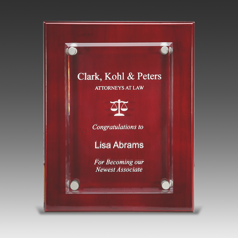 Rosewood Beveled Plaque (8"x10"x1") 1