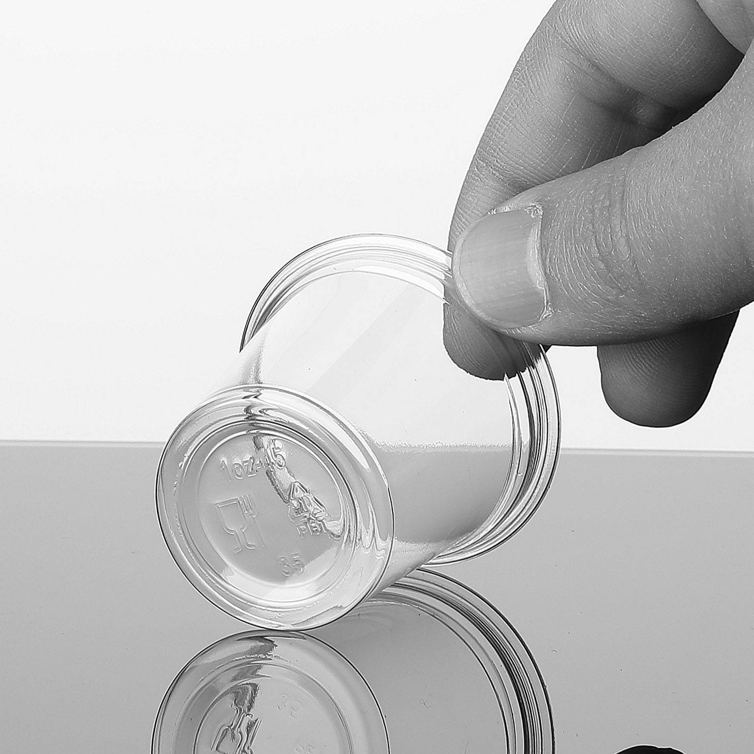 1/2/3oz Disposable Clear PET Cup w/ Lid 2