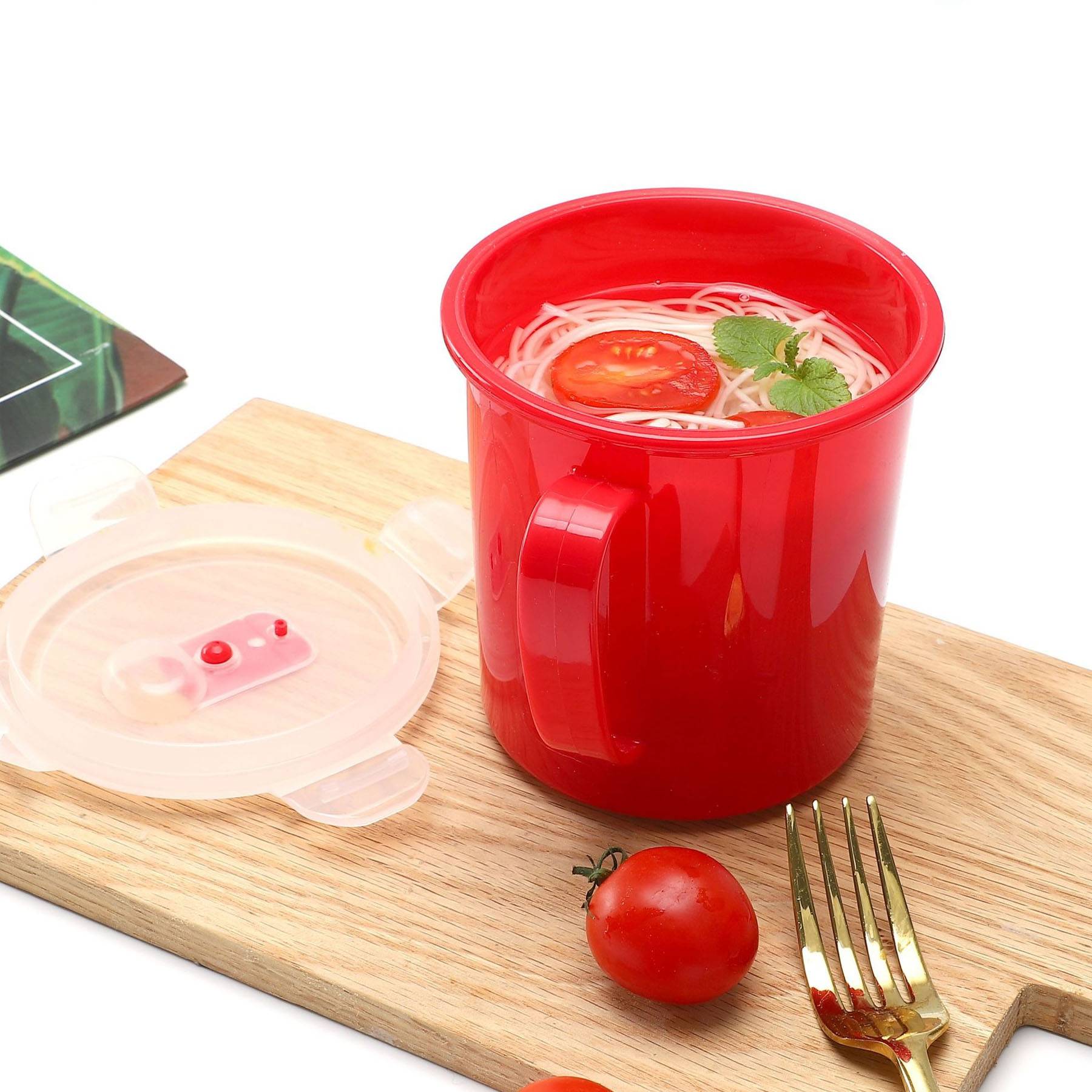 22 Oz. Microwavable Soup Cup Bowl with Cover 5