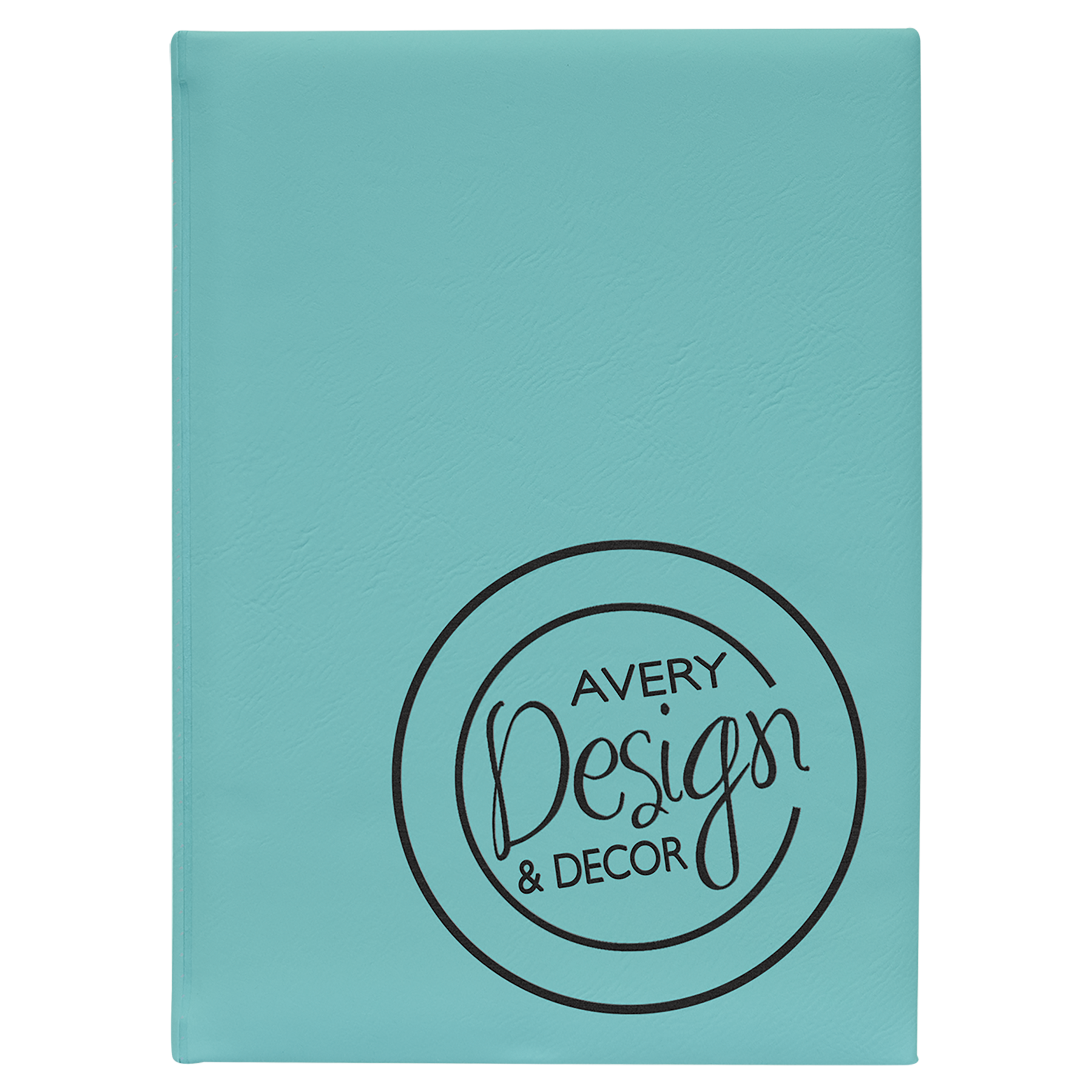 7" x 9 1/2" Teal Leatherette Sketch Book-Unlined Paper 1